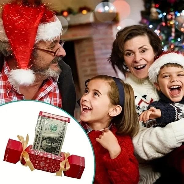 4 julklappsöverraskningsplånböcker julklappsöverraskningsplånböcker (kontanter ingår ej), julglädjedekorationer