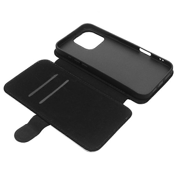 iPhone 16 Pro Max Etui i PU Læder Sublimering Blank Smart Telefon Cover med Kort Holder