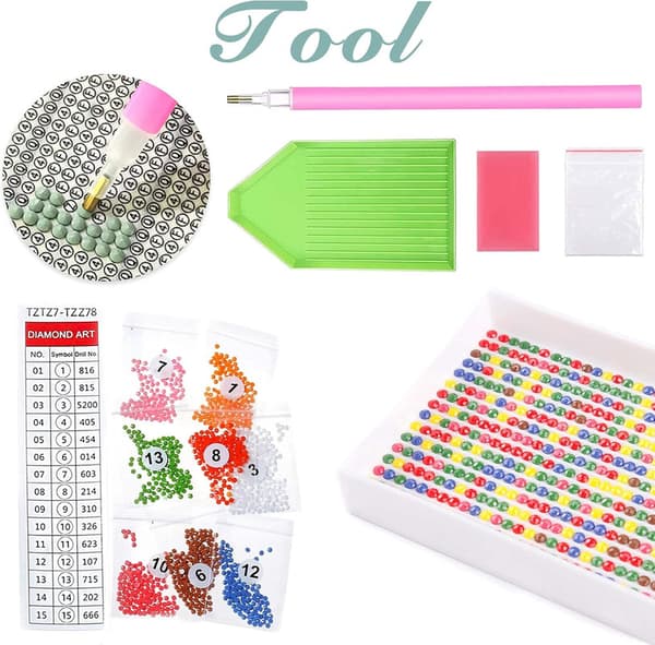 (30) 3 stk. DIY Diamantmaleri Julekit, 5D Julebroderi