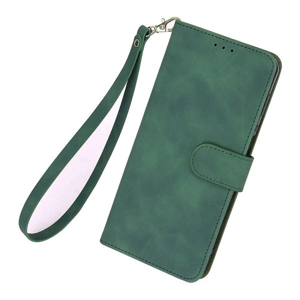 Skin-touch läder folio fodral plånbok stativ magnetiskt skyddande telefonfodral för Tecno Spark 10 Pro Green Transsion Tecno Spark 10 Pro