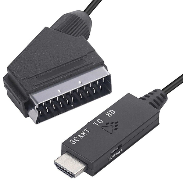 SCART til HDMI-konverter SCART til HDMI-adapter Video Audio-konverter Videokabel