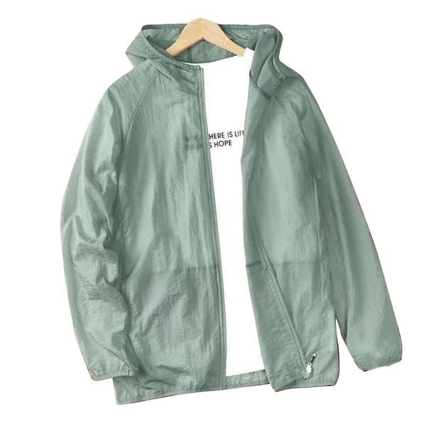 Herr Lätt Andningsbar Solskyddsjacka - 2XL Grön