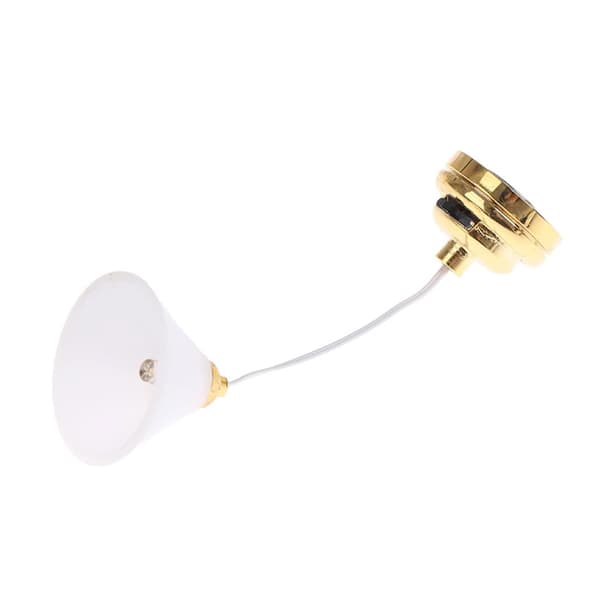 Miniature Dollhouse Ceiling Lamp White Candlestick Chandelier for 1:12 Scale