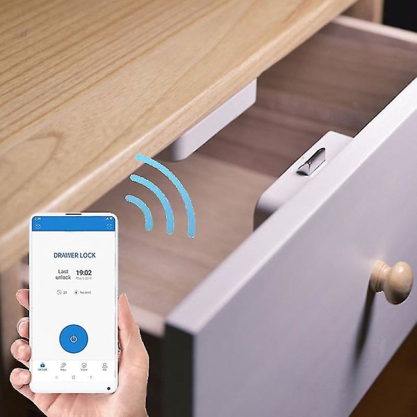 Nøglefri usynlig skabslås App Fjernbetjening Bluetooth Smart Skuffe Switch Smart Lock Sikkerhed Fil Sikker Sikkerhed Hjem