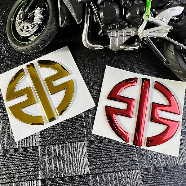 3D motorsykkellogo klistremerker kåpe klistremerker tank klistremerker emblem logoer for Kawasaki Ninja H2r Z125 Z250 Z300 Z400 Z650 Z800 Z1000 - klistremerker og klistremerker 2 PACK-Black