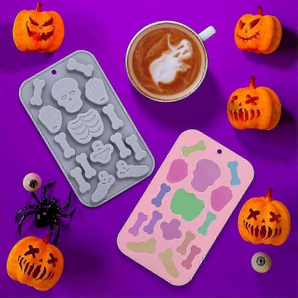 Halloween Kranie Silikoneforme Sæt til Uhyggelig Bagning og DIY Godbidder til Festligheder