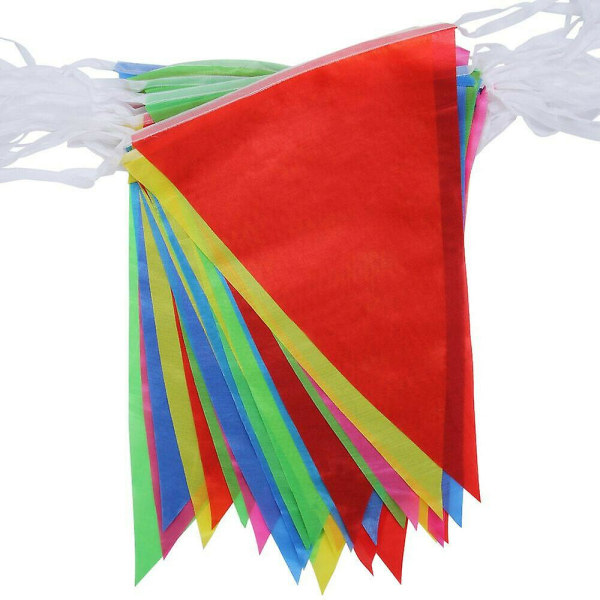 100m Triangel Flaggor Bunting Banner Vimpel Festival Bröllopsfest Trädgårdsdekor