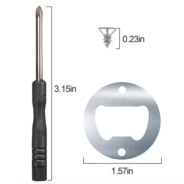 25 kpl DIY pullonavaajan lisäosasarjat, ruostumattomat lisäosat + 50 ruuvia ruuvimeisseli metalliolutta laitteisto-osat tarvikkeet hartsimuotille