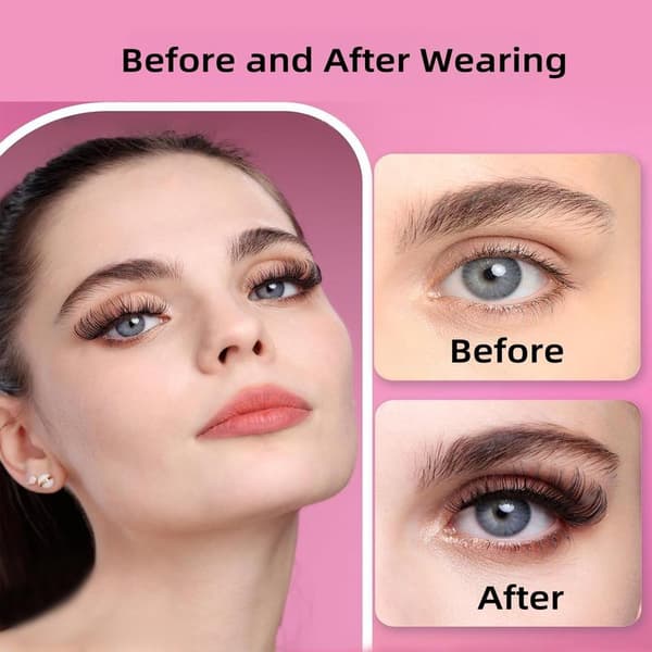 Black Friday False Eyelashes Set with Storage Box - Individual False Eyelashes - Volume Lashes Black black Svart