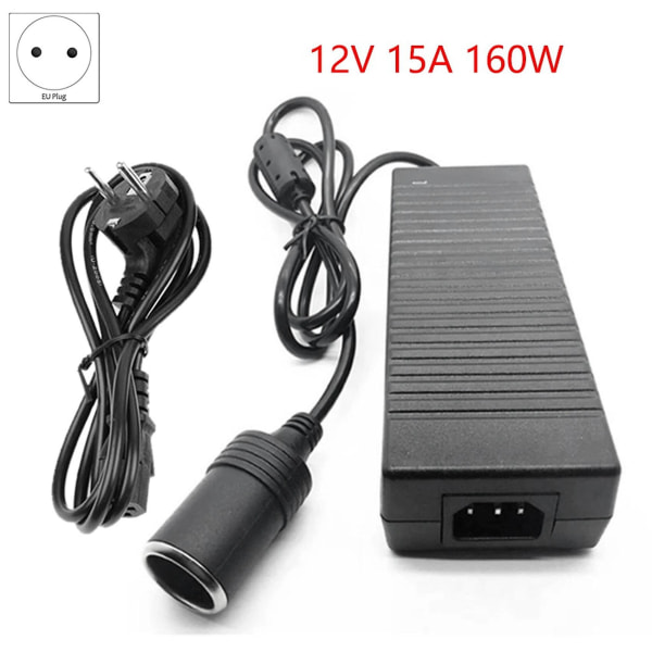 12v 15a 160w Auton Muunnin 220v 12v Auton Sovitin Muunnin Auto Koti - Sytyttimen Muunnin Eu-Pistoke black