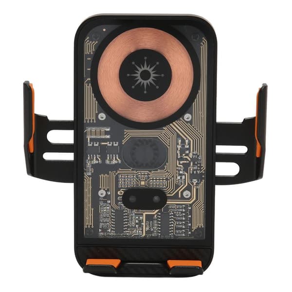 Wireless Car Charger Transparent Shell 360° Rotatable Bracket Touch Button Intelligent Sensor Phone Holder Mount C10