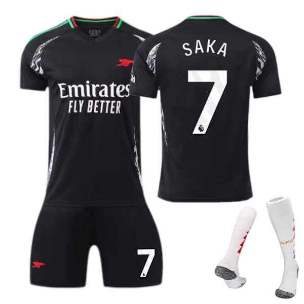2425 Arsenal Bortedrakt nr. 7/9/8 Saka Fotballklær Skyte Treningsoverall Barn Voksen Konkurranseoverall 7 7 3XL