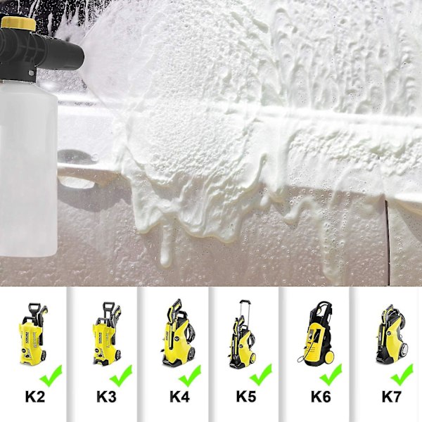 Justerbar skumnæse 700ml skumlans til Karcher K-serie K2/k3/k4/k5/k6/k7