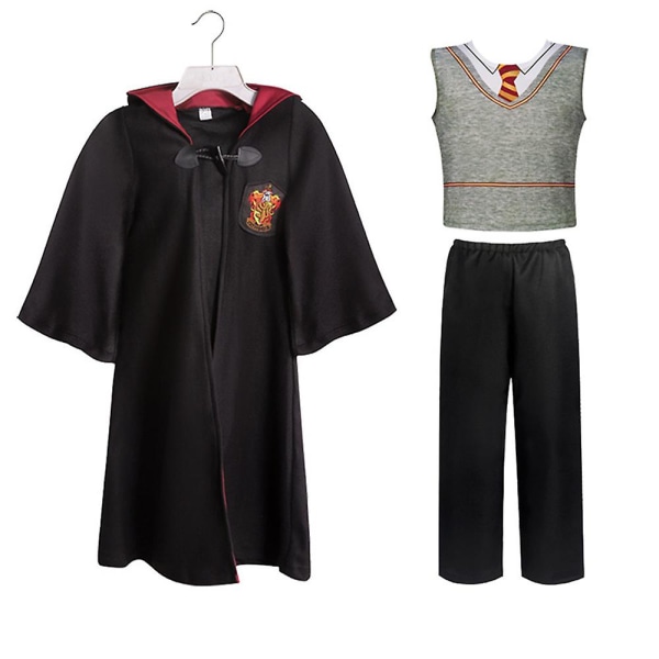 3-14 år børn teenagere drenge piger Harry Potter Hermione Granger Gryffindor Cosplay Uniform Kostumer Outfits Sæt Gaver Boy 11-14 Years