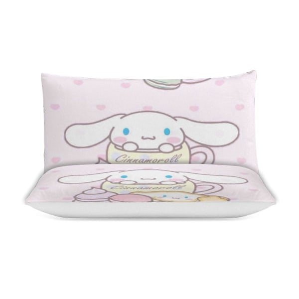 v371 Cinnamoroll 3-delars Twin Sängset - Inkluderar 1 Enkelt Täcke och 2 Örngott Sängkläder - Färgbeständig Mikrofiber - Cinnamoroll io371 240x260cm 94x102in