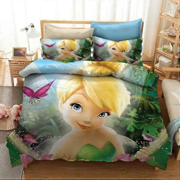 v4861 Sängkläder 3 Delar Påslakanset TinkerBell Tecknade Sängkläder Set Storlek Barn Sängkläder IU4861 200x200cm 78x78in