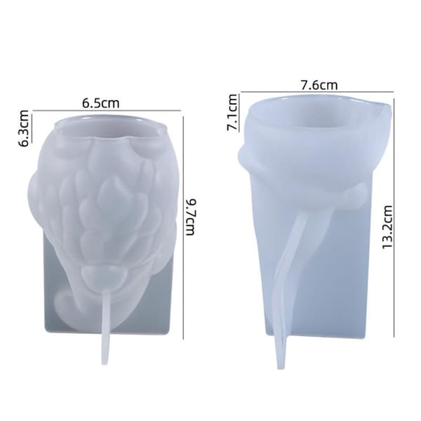 2 ST Julemand Duftlys Silikoneform Gipsform - på lager-FA- 2pcs