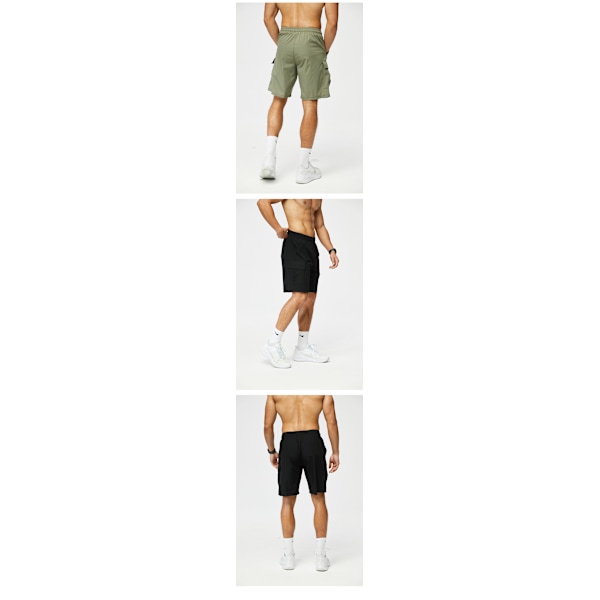 Sports Herre Mesh Foret Shorts Svømning Ferie Strand Badebukser Sommer Strand Badebukser Gym Jogging Gåture Løb S Black