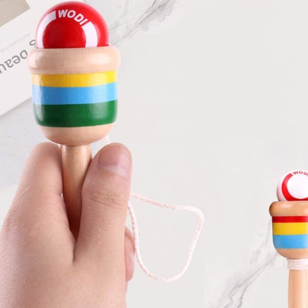 2 Pakke Tre Fangst Vifte Du Kopper Og Ballspill Hånd Øye Koordinasjon Ball Fangstkopp Kendama