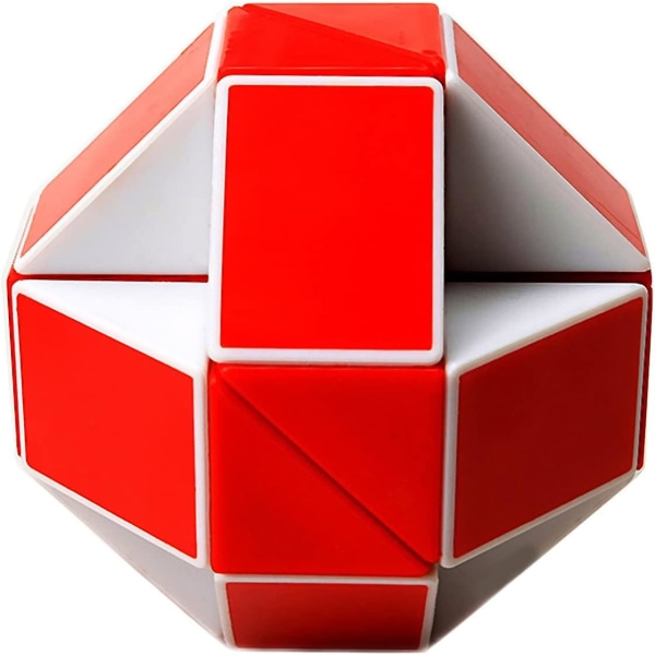 Snake Pussel, 24 delar Snake Magic Cube Twist Toy för vuxna och barn Red