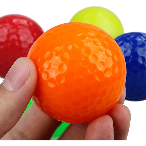 Värikkäät golfpallot lapsille, sekoitetut värilliset minigolfpallot sisä- ja ulkotiloihin, lyhyt peli, toimistopakkaus, 6 kpl