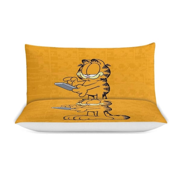 x199 Garfield Peittopussilakana Mikrokuitu Vuodevaatesetti 3D-painettu Kevyt 3-osainen Peittosetti, 1 Peittopussi ja 2 Tyynyliinaa Lapsille Pojille Gi 135x200cm 53x78in