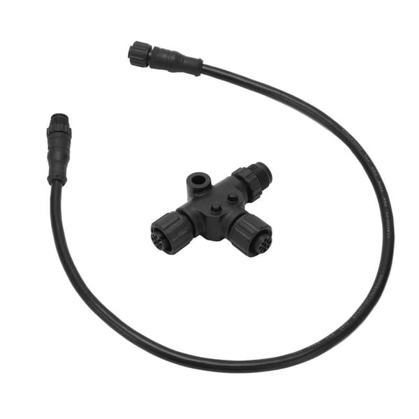 For NMEA 2000 Drop Backbone Cable with T-Connector 5-Pin Waterproof M12 0.5m for Garmin Networks