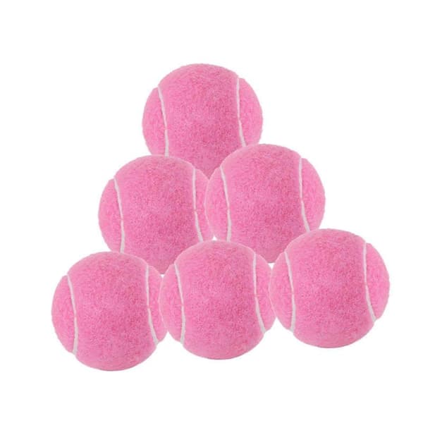 6x Tennis Balls for Beginner Training Durable Practice Balls 2.52\" Dia Pink