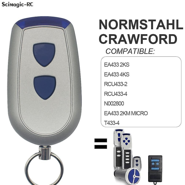 Normstahl Crawford Standard stål T433-4 Garageport Fjärrkontroll Rullande kod Rcu 433 2k 4k Ea 433 2ks 4ks N002800 43392mhz 3pcs