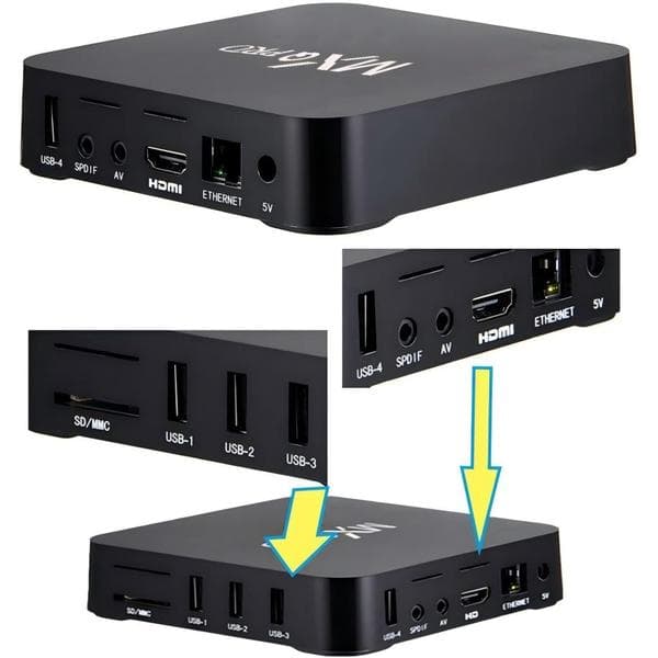 5G MXQ PRO 4K TV-BOX Android 10.1 Quad Core Smart Media Player, Upgraded Ram 4GB ROM 32GB