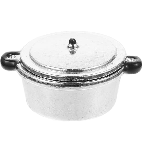 Silver Miniatyr Minispis för Dekor Utbildningslegeringsgryta