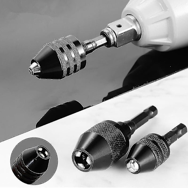 1 stk. 0,3-6,5 mm Hexdrill Chuck Nøglefri Skruetrækker Slagdriver Adapter Elektrisk Mikromotor Klemme Chuck Fixture Hex Skaft