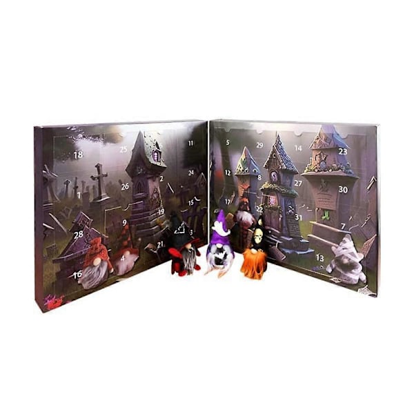 Halloween-tomte Adventskalender 2024, 31 dagar, Halloween-nedräkning Adventskalender, Leksak, Blind Box, Present