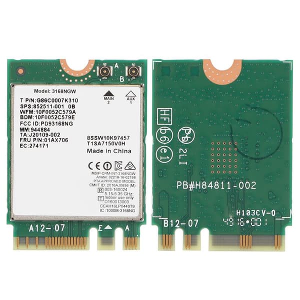 Internet 3168NGW Wireless-AC Dual Band Wifi Network Card with Bluetooth 4.2