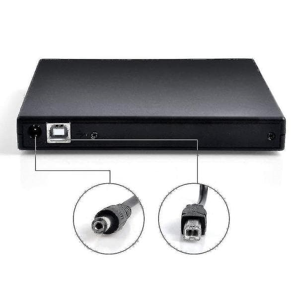 USB 2.0 Ulkoinen CD/DVD-soitin Musta