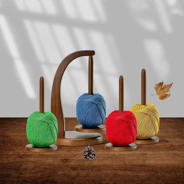 Wooden Yarn Holder with Magnet - Knitting Accessory Organizer Spool Rack A A