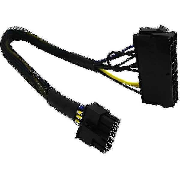 24-pin til 10-pin Atx Psu Netledning Flettet Ærme Kabel A