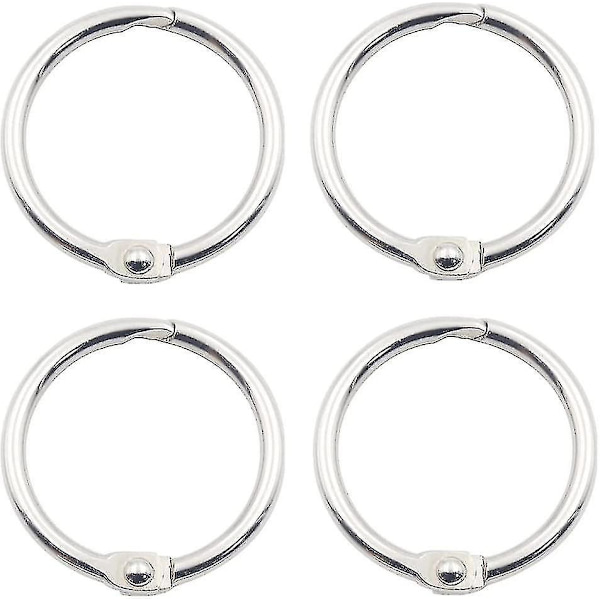 50 st Bindemedel Ringar 1,25 Tum, Elpläterade Stålringar, Lösblad Bindemedel Ringar, Nyckelringar, Metallringar För Index S.