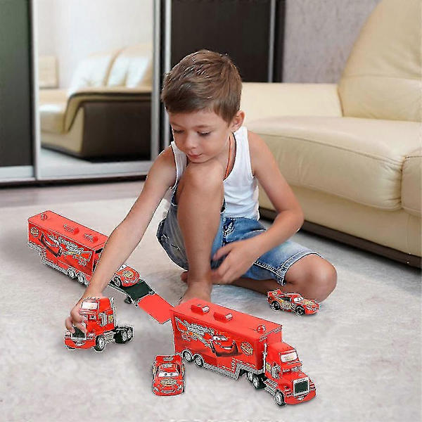 Cars 2 3 Elokuva Lightning McQueen The King Chick Hicks Mack Kuorma-auto Setti Uncle Truck Urheiluauton Leikkiauto Lapsille Syntymäpäivälahja