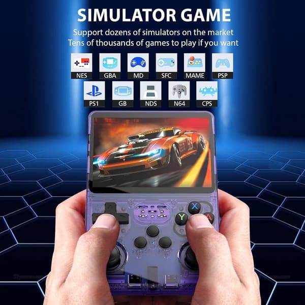 R36S Retro Handheld Game Console, Open Source Linux System, 128G TF Card, 30000+ Classic Games, 3.5 Inch IPS Screen, 3500mAh Battery Green, 128GB