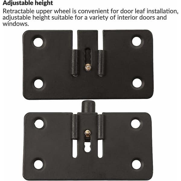 2 stk. nylon skydedørsruller - 30 mm skyderuller til møbler - Heavy Duty skydedørstrimmel til skab