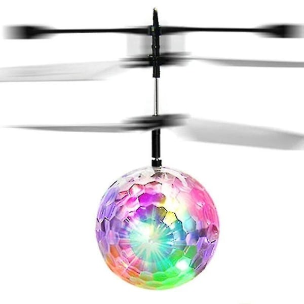 Färgglad Mini Uav Luminous Led Fjärrkontroll Uav Flygande Boll Helikopter Ljus Kristallboll Induktion Uav Fyrhjulig Flygplan