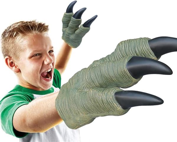 2-pack Dinosaur Claw Toys Oversized Dino Velociraptor Rubber, ZQKLA