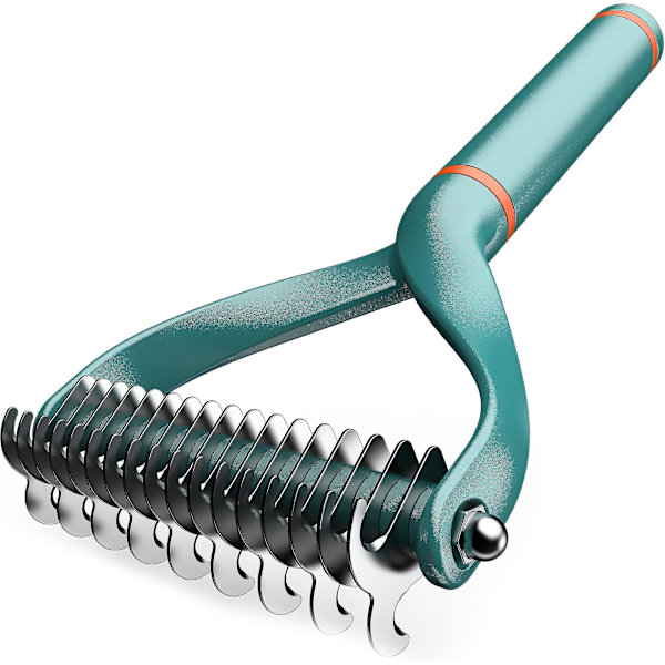 Grooming Tool Dobbeltsidet Undercoat Rake til Hunde, Kamme Børste