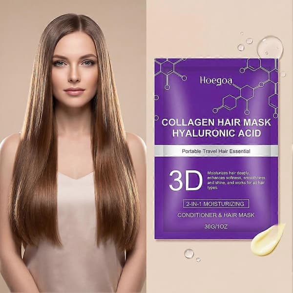 Kollagen Hyaluronsyra Hårmaskpåsar - 30g