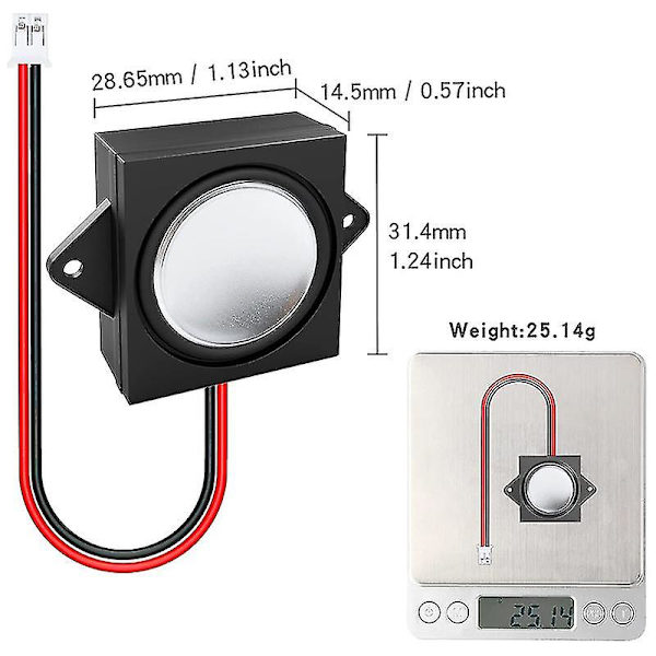 2 st högtalare 3 watt 8 ohm enkelhålighet minihögtalare fullfrekvenshålighet reklamhögtalare kontakt black
