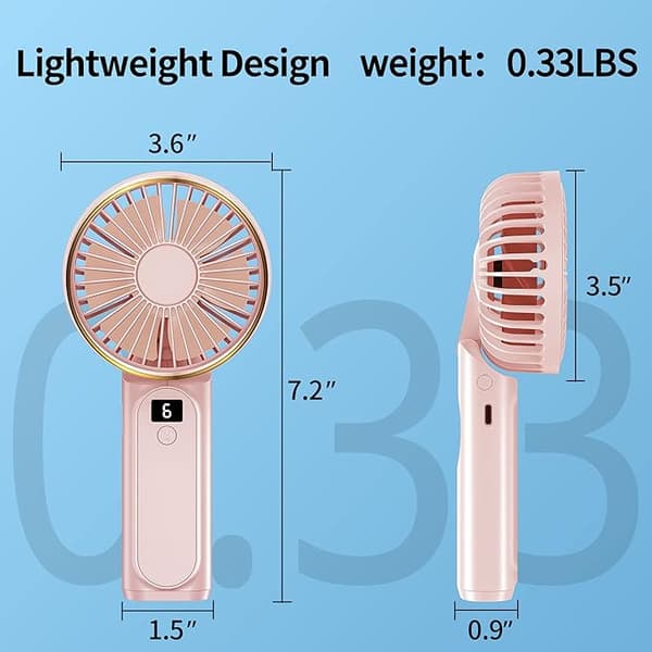 Håndholdt ventilator Bærbar ventilator Genopladelig personlig ventilator