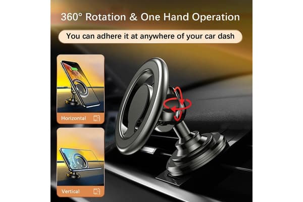 2-i-1 magnetisk telefonholder med 360 rotasjon