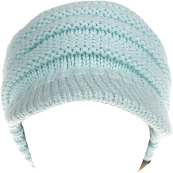 Vintervarm hästsvansmössa Light blue