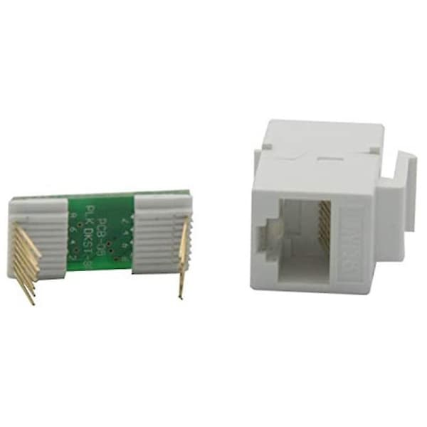 Ethernet Keystone-kobling, 20-pakning Cat6 RJ45 Keystone Jack Inline Hunkontakter